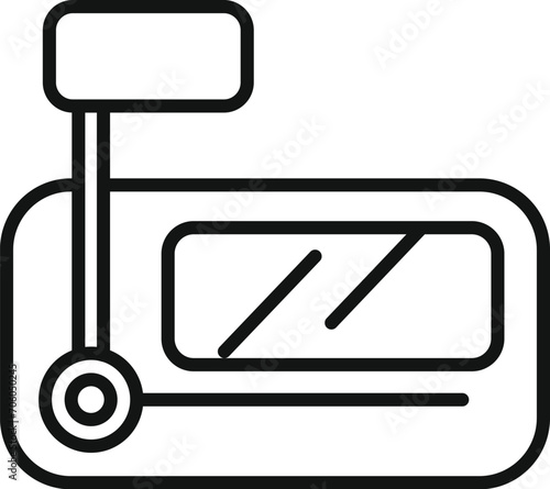 Taximeter cab control icon outline vector. Vehicle journey control. Application dial