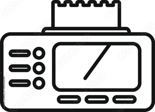 Taximeter turn off icon outline vector. Public service. Vehicle control