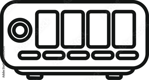 Vehicle control taximeter icon outline vector. City trip app. Rate side vehicle