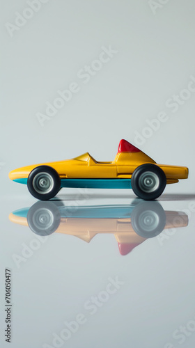 retro wood toy racecar