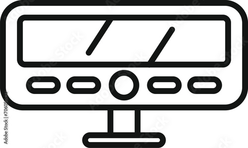 Transport counter device icon outline vector. Taximeter rate. Public speed