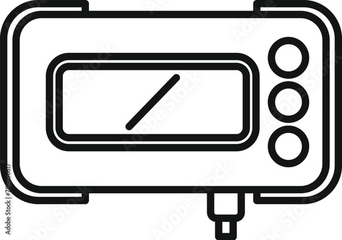 Portable taximeter device icon outline vector. Traffic meter rate. Ride vehicle