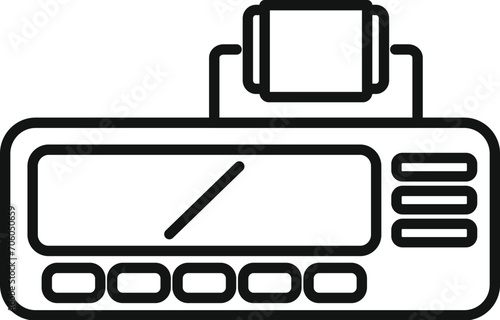 Public service device icon outline vector. Cab app. Delivery driver