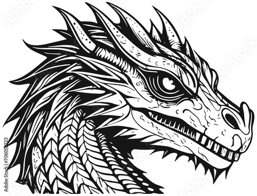 Dragon Head Illustration