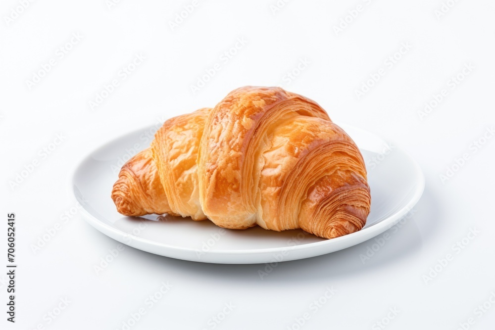 croissant on a white plate
