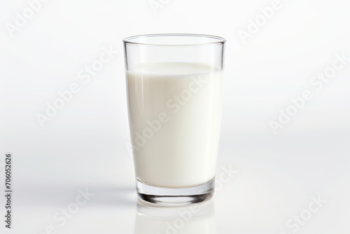 glass of milk on white background
