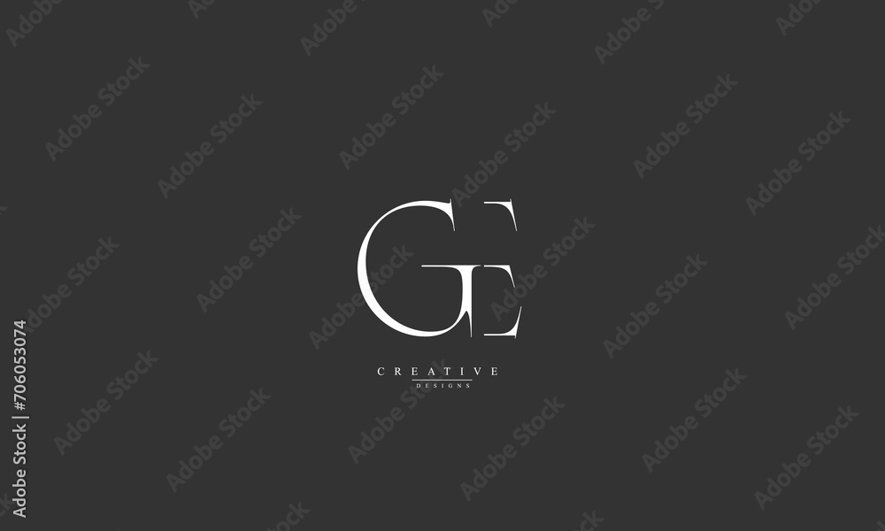 Alphabet letters Initials Monogram logo GE EG G E Alphabet letters Initials Monogram logo GE EG G E
