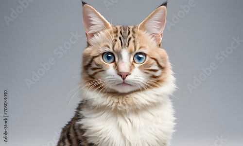 ISOLATED CAT AT CLEAR BACKGROUND