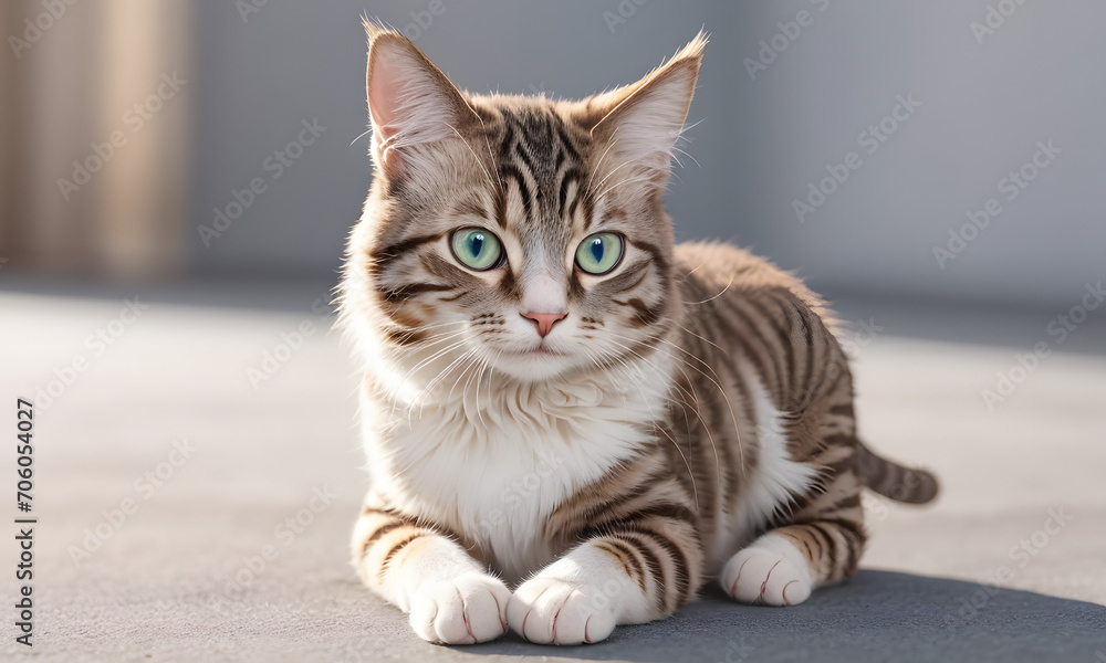 ISOLATED CAT AT CLEAR BACKGROUND ISOLATED CAT AT CLEAR BACKGROUND