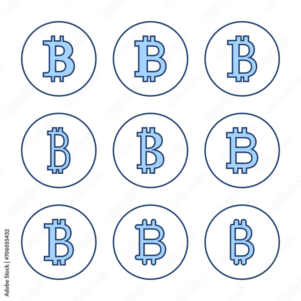 Bitcoin icon vector. bitcoin sign and symbol. payment symbol. cryptocurrency logo Bitcoin icon vector. bitcoin sign and symbol. payment symbol. cryptocurrency logo
