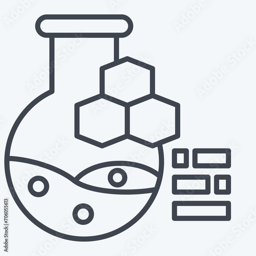Icon Chemicals. related to Nuclear symbol. line style. simple design editable. simple illustration