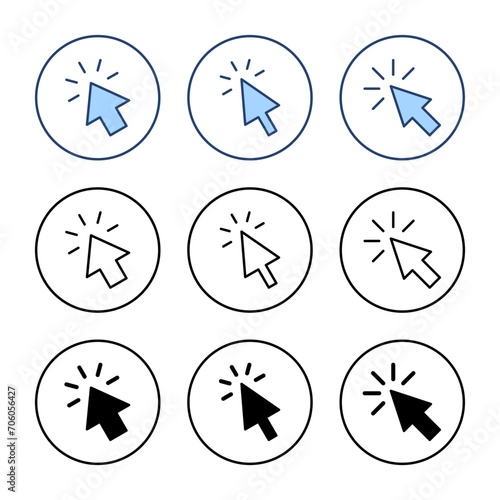Click icon vector. pointer arrow sign and symbol. cursor icon Free Download Click icon vector. pointer arrow sign and symbol. cursor icon - GFXLoad