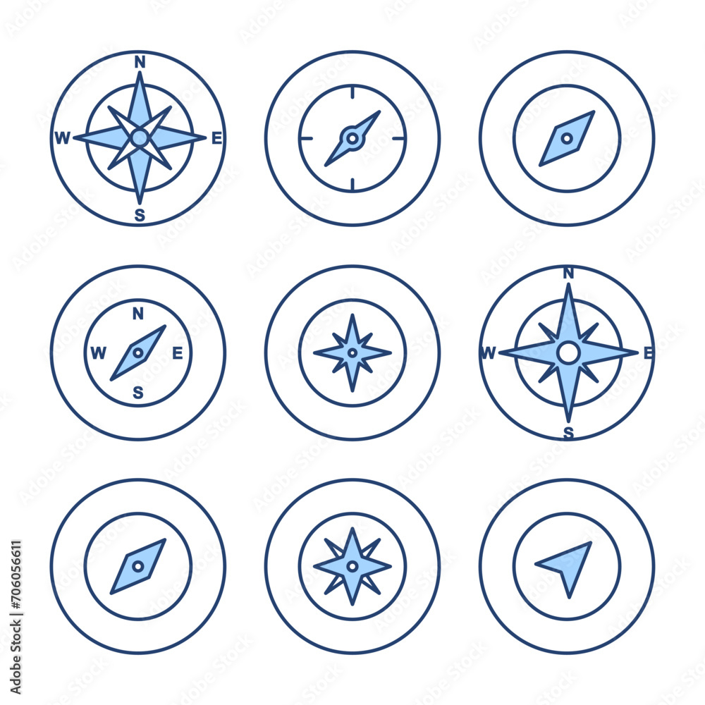 Compass icon vector. arrow compass icon sign and symbol Compass icon vector. arrow compass icon sign and symbol