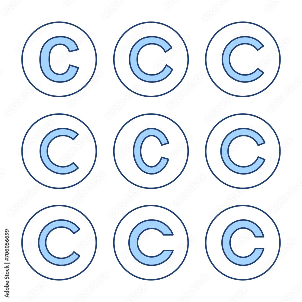 Copyright icon vector. copyright sign and symbol Copyright icon vector. copyright sign and symbol
