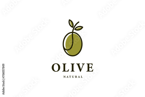 Olive logo vector design template flat vector