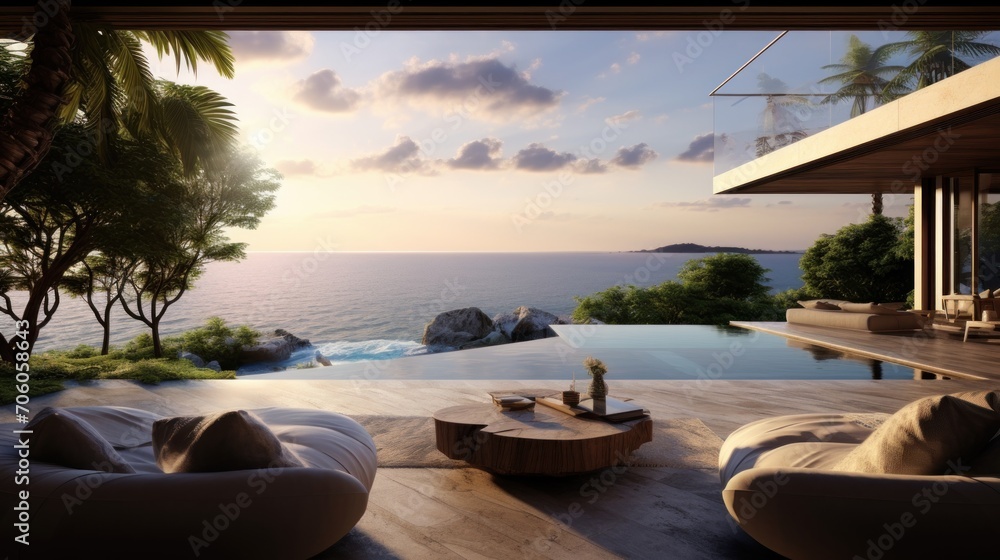 Amazing View From Luxury Villa To The Ocean