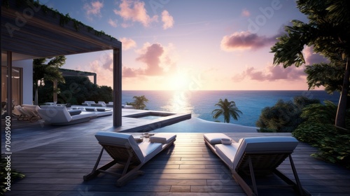 Amazing View From Luxury Villa To The Ocean © Damian Sobczyk