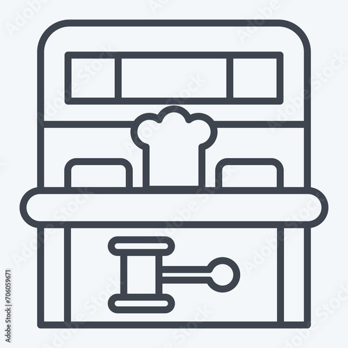 Icon Mole Game. related to Amusement Park symbol. line style. simple design editable. simple illustration