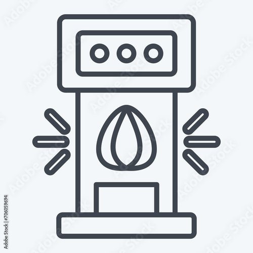 Icon Punching Bag. related to Amusement Park symbol. line style. simple design editable. simple illustration