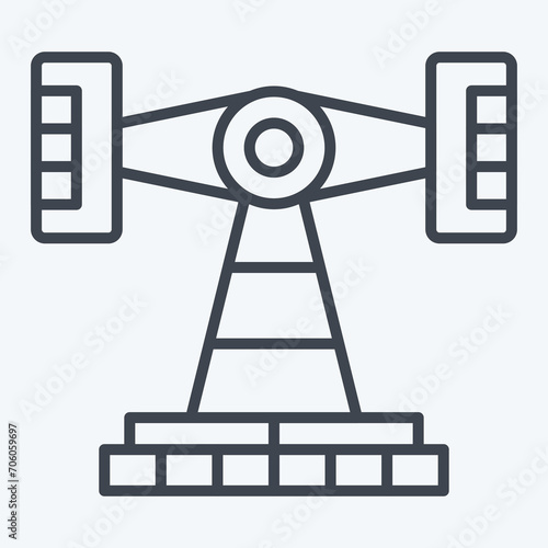 Icon Roll O Plane. related to Amusement Park symbol. line style. simple design editable. simple illustration