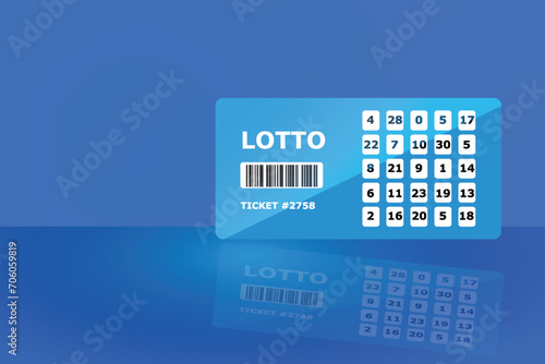 Online lottery lettering, tickets and balls. Casino business advertising design. For posters, banners leaflets and brochures