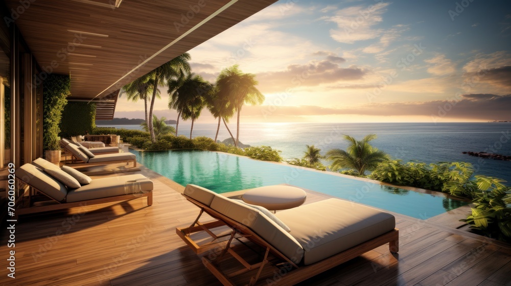 Amazing View From Luxury Villa To The Ocean