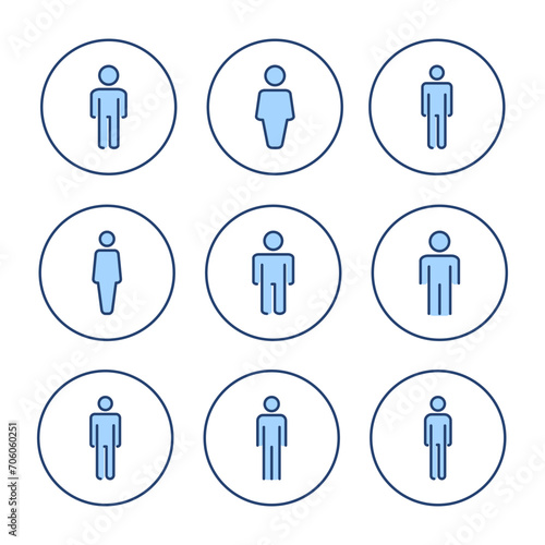 Man icon vector. male sign and symbol. human symbol