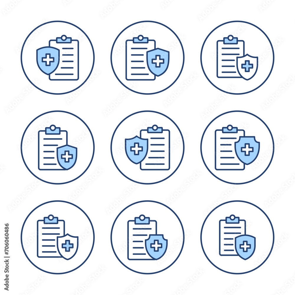 Medical insurance icon vector. health insurance sign and symbol Medical insurance icon vector. health insurance sign and symbol