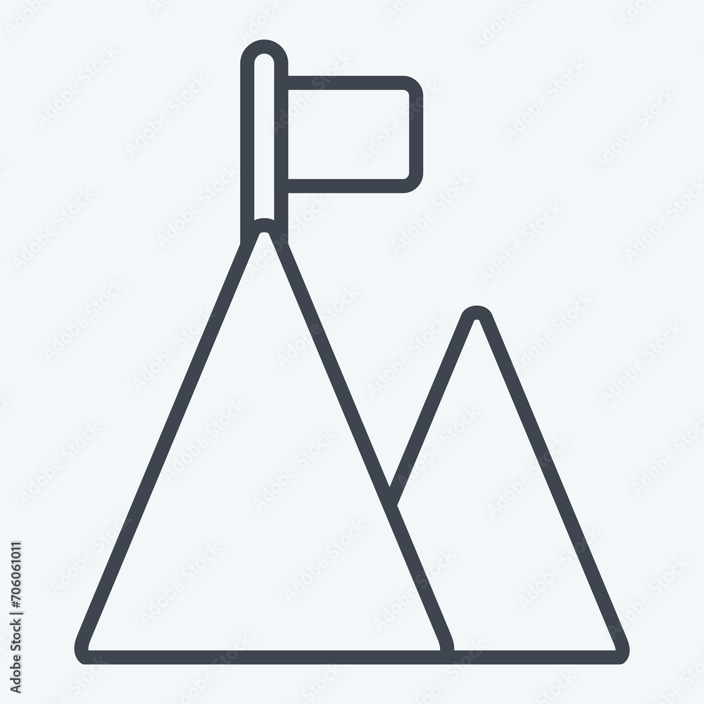 Icon Goal. related to Business Analysis symbol. line style simple design editable. simple illustration Icon Goal. related to Business Analysis symbol. line style simple design editable. simple illustration