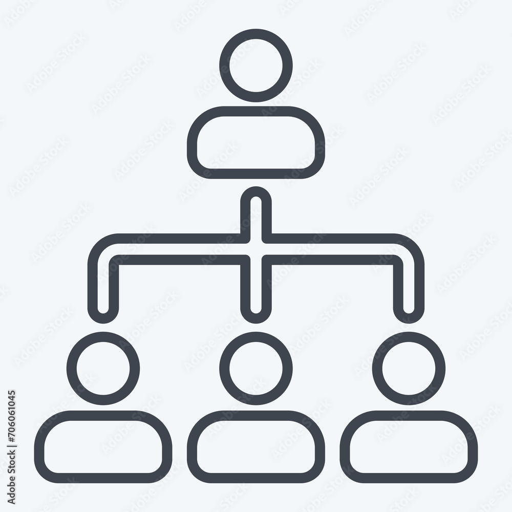 Icon Organization. related to Business Analysis symbol. line style simple design editable. simple illustration Icon Organization. related to Business Analysis symbol. line style simple design editable. simple illustration