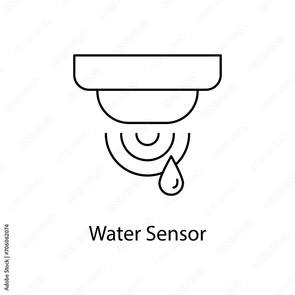 Water Sensor icon. water sensor icon. For web design, apps, simple flat ...