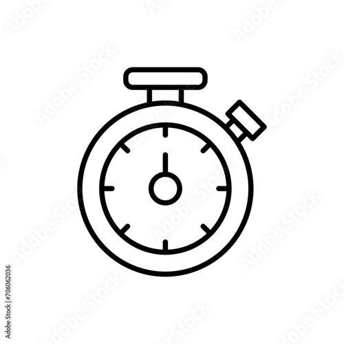 Stopwatch outline icons, minimalist vector illustration ,simple transparent graphic element .Isolated on white background