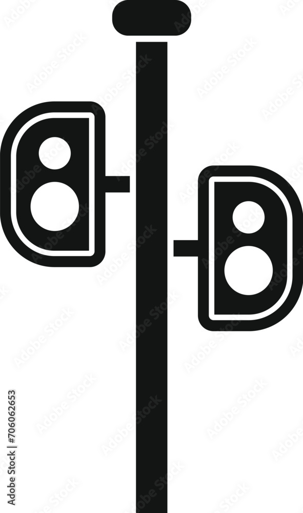 Road sensor icon simple vector. Control system. Network stop view