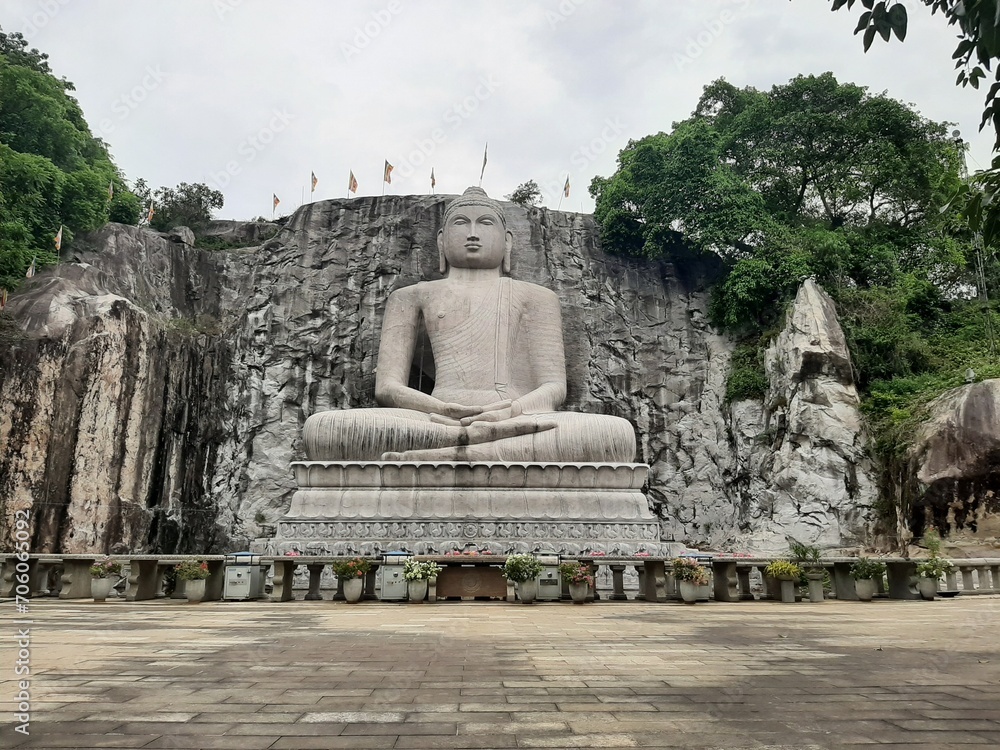 Obraz premium Rock Buddha statue