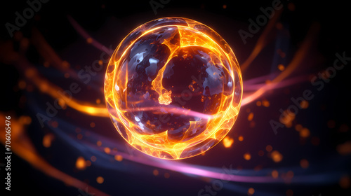 Modern digital abstract 3D background. Can be used to describe network capabilities, process flows, digital storage, science, education, etc.