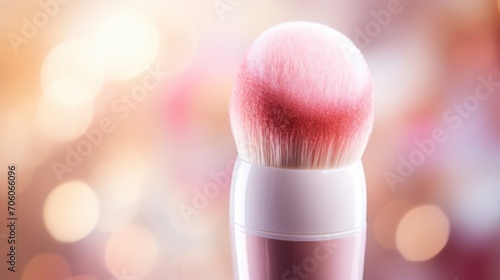 Closeup of a facial exfoliating brush, designed to gently remove dead skin cells and reveal a brighter, smoother complexion for all age groups. photo