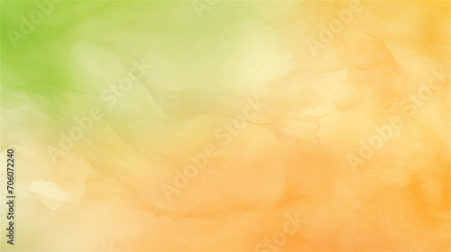 Autumn Haze: Watercolor fusion background of green, orange, yellow
