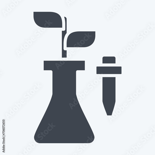 Icon Bio Technology. related to Biochemistry symbol. glyph style. simple design editable. simple illustration
