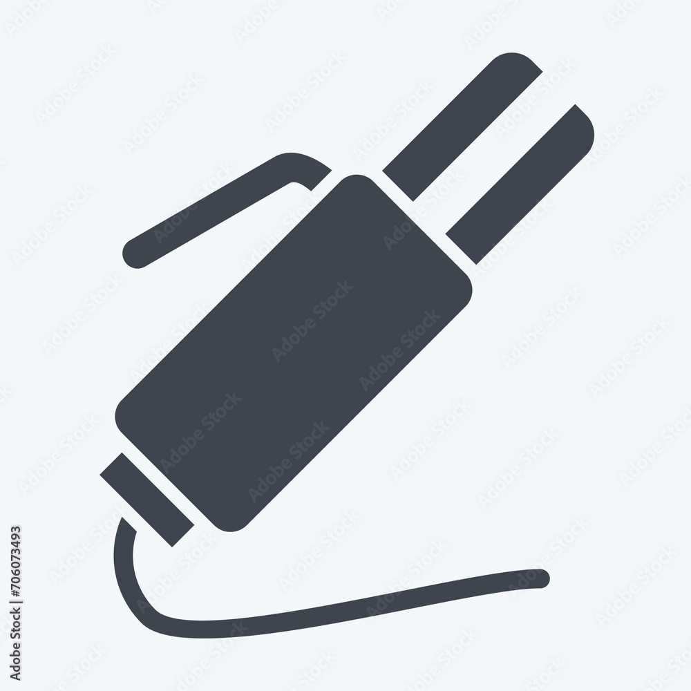 Icon Electrode Holder 2. related to Welder Equipment symbol. glyph style. simple design editable. simple illustration Icon Electrode Holder 2. related to Welder Equipment symbol. glyph style. simple design editable. simple illustration
