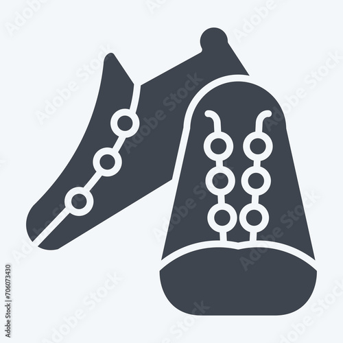 Icon Shoes related to Bicycle symbol. glyph style. simple design editable. simple illustration photo