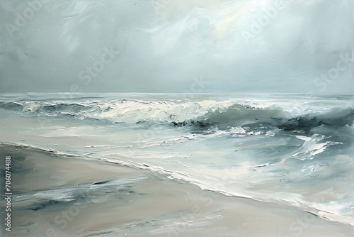 abstract coastal painting © Michael