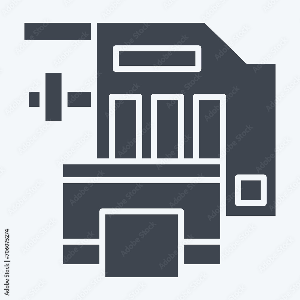 Icon Engine Cooling System. related to Car Maintenance symbol. glyph style. simple design editable. simple illustration Icon Engine Cooling System. related to Car Maintenance symbol. glyph style. simple design editable. simple illustration