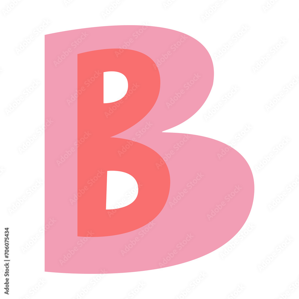 letter B in cartoon element letter B in cartoon element