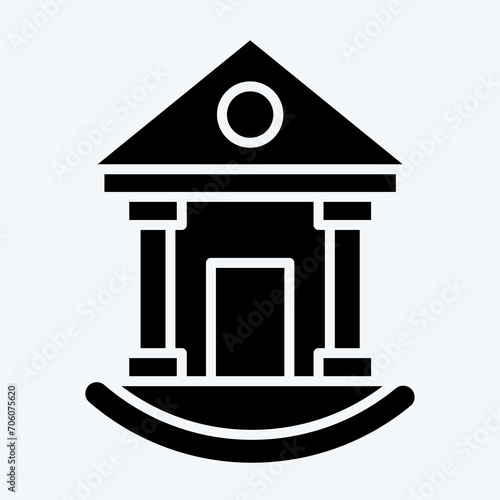 Icon Court House. related to Icon Building symbol. glyph style. simple design editable. simple illustration