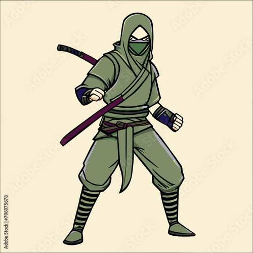 ninja cartoon style  © dejanira