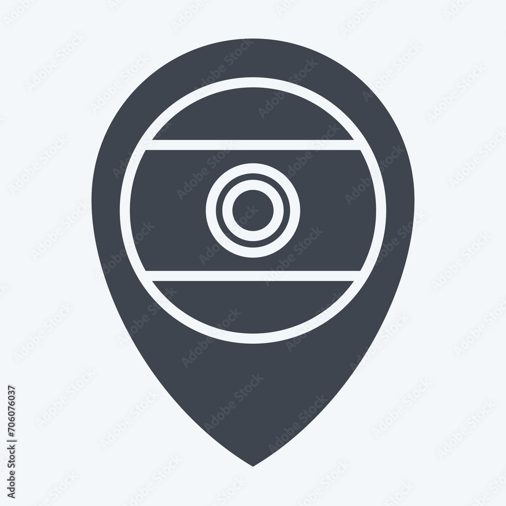 Icon India Location. related to India symbol. glyph style. simple design editable. simple illustration Icon India Location. related to India symbol. glyph style. simple design editable. simple illustration