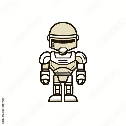 robot cartoon style 