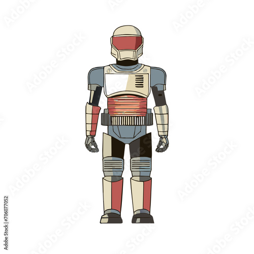 robot cartoon style 