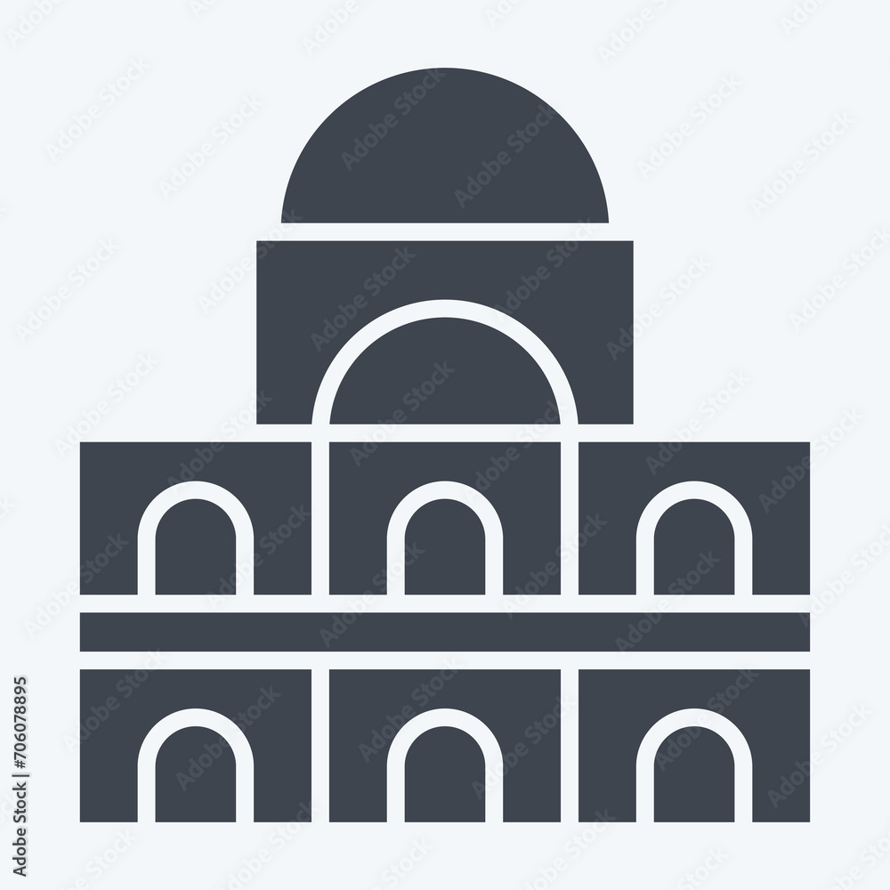 Icon Des Invalides. related to France symbol. glyph style. simple design editable. simple illustration Icon Des Invalides. related to France symbol. glyph style. simple design editable. simple illustration
