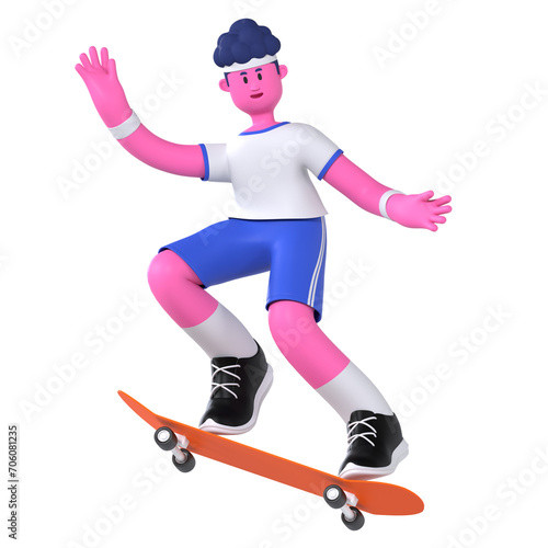 Skateboard Boy Sport Game Competition